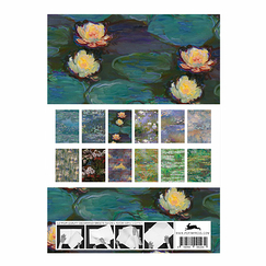 12 Feuilles de papier cadeau et créatif Claude Monet - The Pepin Press