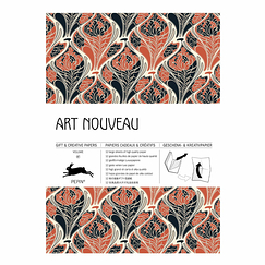 12 Feuilles de papier cadeau et créatif Art nouveau - The Pepin Press