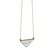 Glass pyramid necklace - Rosa Mendez (White glass)