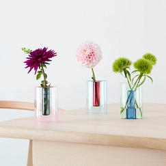 Small Reversible Vase Green/Blue - Block Design