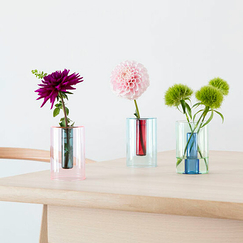 Petit vase réversible Bleu/rouge - Block Design