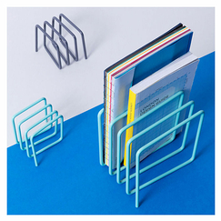 Magazine Rack Blue - Block Design