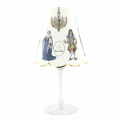 2 paper lampshades for wine glasses "A la Cour de Versailles"