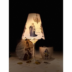 2 paper lampshades for wine glasses "A la Cour de Versailles"