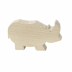 Figurine en bois François Pompon - Rhinocéros, Pompon Toys