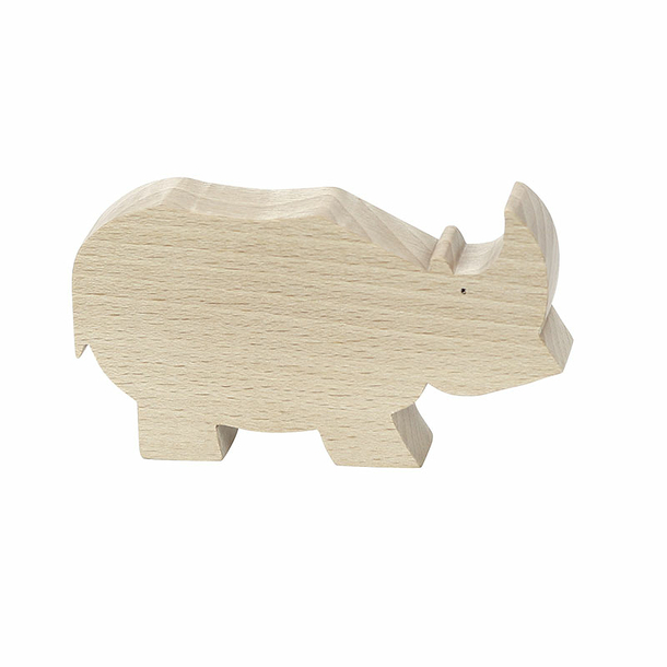 Figurine en bois François Pompon - Rhinocéros, Pompon Toys