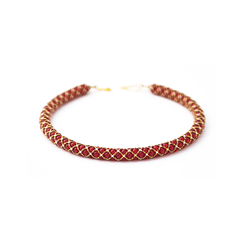 Red & Golden Renaissance Garnet Necklace - Florence Buhler