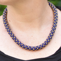 Collier Renaissance Bleu & Doré - Florence Buhler