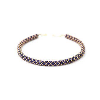 Blue & Golden Renaissance Necklace - Florence Buhler