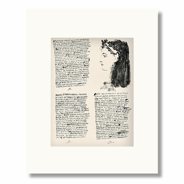 Reproduction sous Marie-Louise Pablo Picasso - Poèmes et lithographies