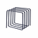 Magazine Rack Grey - Block Design