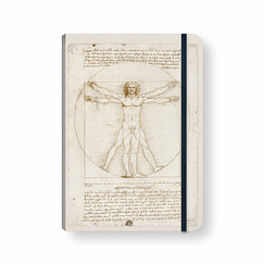 Notebook with Elastic Band da Vinci - The Vitruvian Man