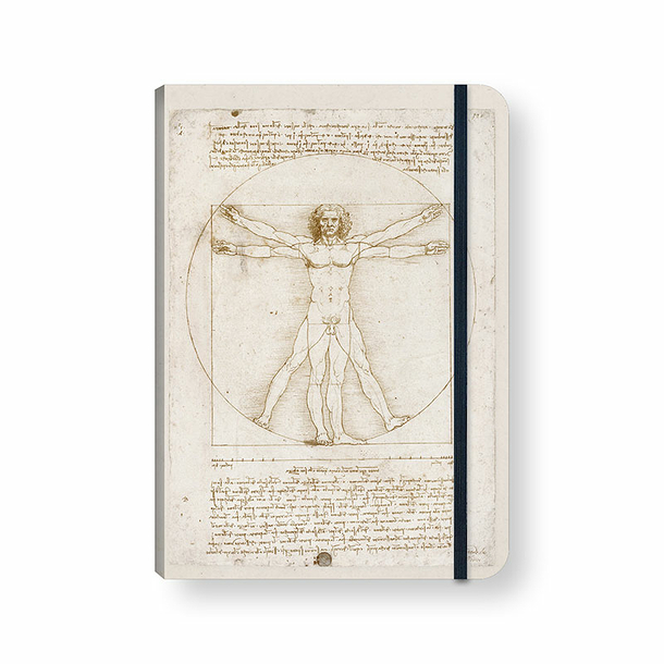 Cahier à élastique Léonard de Vinci - L'Homme de Vitruve