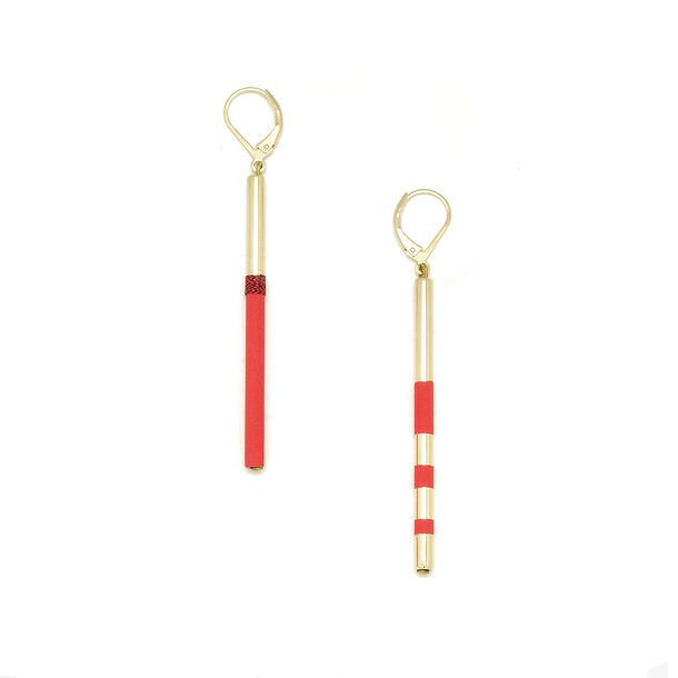 Boucles d'oreilles Savoy - Rouge