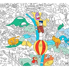 Poster à colorier France