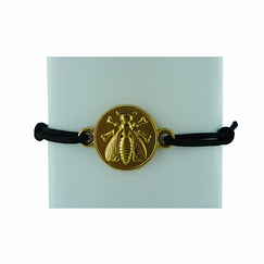 Bracelet cordon ajustable Abeille