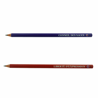 Crayon à papier du Conseil Constitutionnel bleu - Conseil des Sages