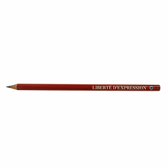 Crayon à papier du Conseil Constitutionnel rouge - Liberté d'expression