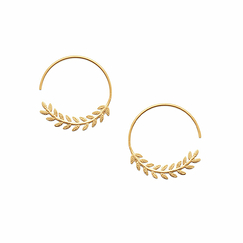 Laurel leaves Creole Earrings