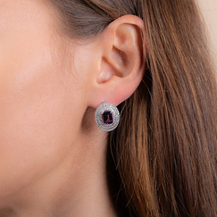Amethyst Earrings - H.Azeem