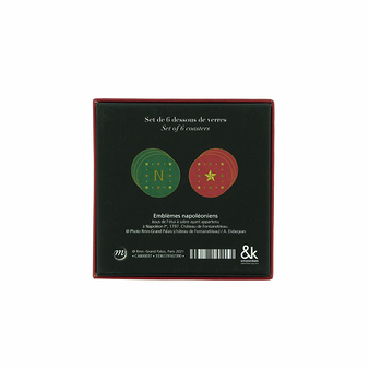 Set de 6 Dessous de verres Emblèmes Napoléon