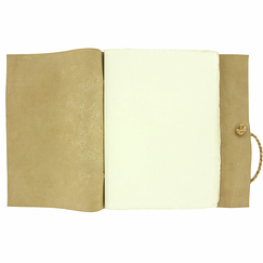 Large rolled leather notebook with cord - 48 pages - Napoleon frieze print