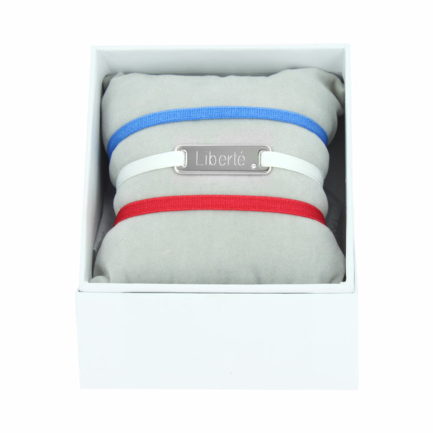 Coffret de 3 Bracelets Liberté - Bleu, blanc et rouge