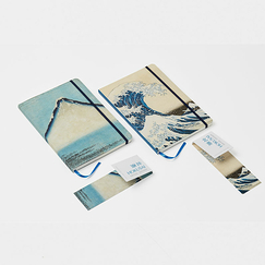 Notebook with Elastic Band Hokusai - The Great Wave