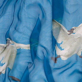 Silk Scarf Chiffon - Threatened Swan - Rijks Museum