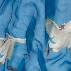 Silk Scarf Chiffon - Threatened Swan - Rijks Museum