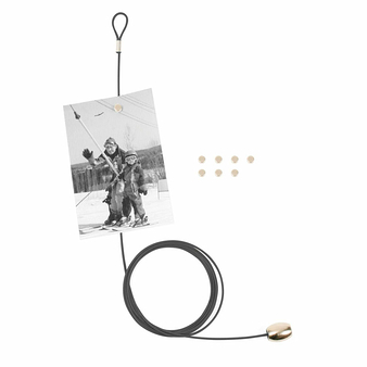 Porte-photos avec câble aimanté