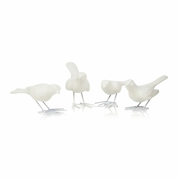 Décoration Set de 4 moineaux en porcelaine - Pols Potten