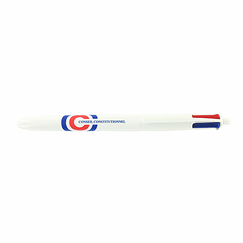 Stylo 4 couleurs Blanc effet glacé - Conseil constitutionnel