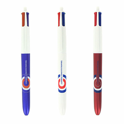 Stylo 4 couleurs Blanc effet glacé - Conseil constitutionnel