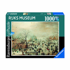 Puzzle 1 000 pieces Hendrick Avercamp - Winter Landscape with Ice Skaters - Ravensburger and Rijks Museum