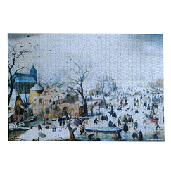 Puzzle 1 000 pieces Hendrick Avercamp - Winter Landscape with Ice Skaters - Ravensburger and Rijks Museum