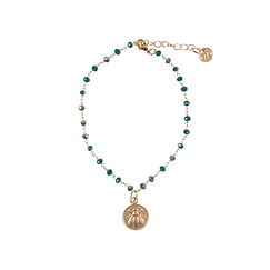 Bracelet Abeille - Bleu canard