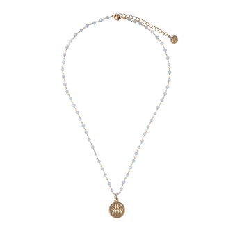 Bee Necklace - Blue
