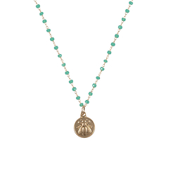 Bee Necklace - Water green