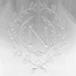 Engraved Glass Napoleon Emblems