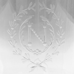 Engraved Glass Napoleon Emblems