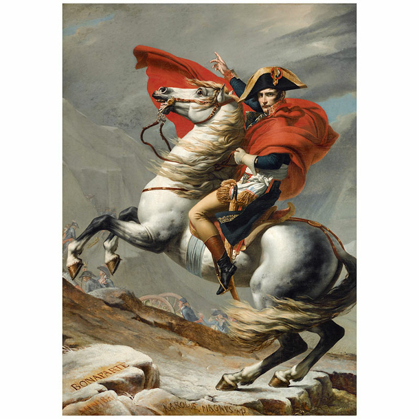 Affiche Jacques-Louis David - Bonaparte, premier consul, franchissant le Grand Saint-Bernard, 20 mai 1800