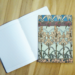 Notebook Mucha - Blue Ornamental Patterns