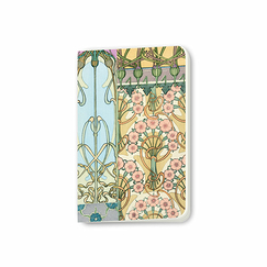 Small Notebook Mucha - Blue Decorative Documents