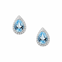 Blue Topaz Earrings - H.Azeem