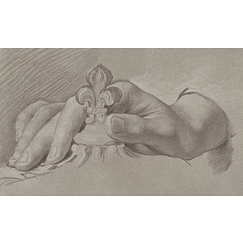 Study of a hand (left side of a study sheet)
