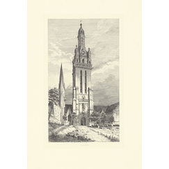 Engraving Church of Pleyben - Gabriel Toudouze