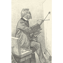 Le peintre Melotte devant son chevalet - Emile-Frédéric Nicolle