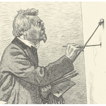 Le peintre Melotte devant son chevalet - Emile-Frédéric Nicolle