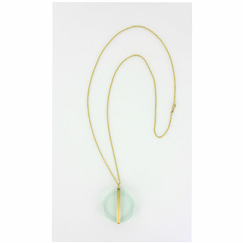 Harp Necklace White glass - Rosa Mendez
